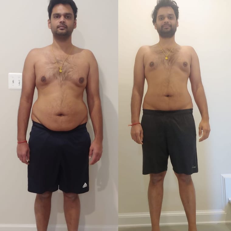 Deepak's before and after client transformation