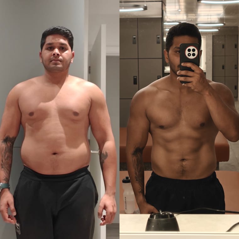 Rahul's before and after client transformation