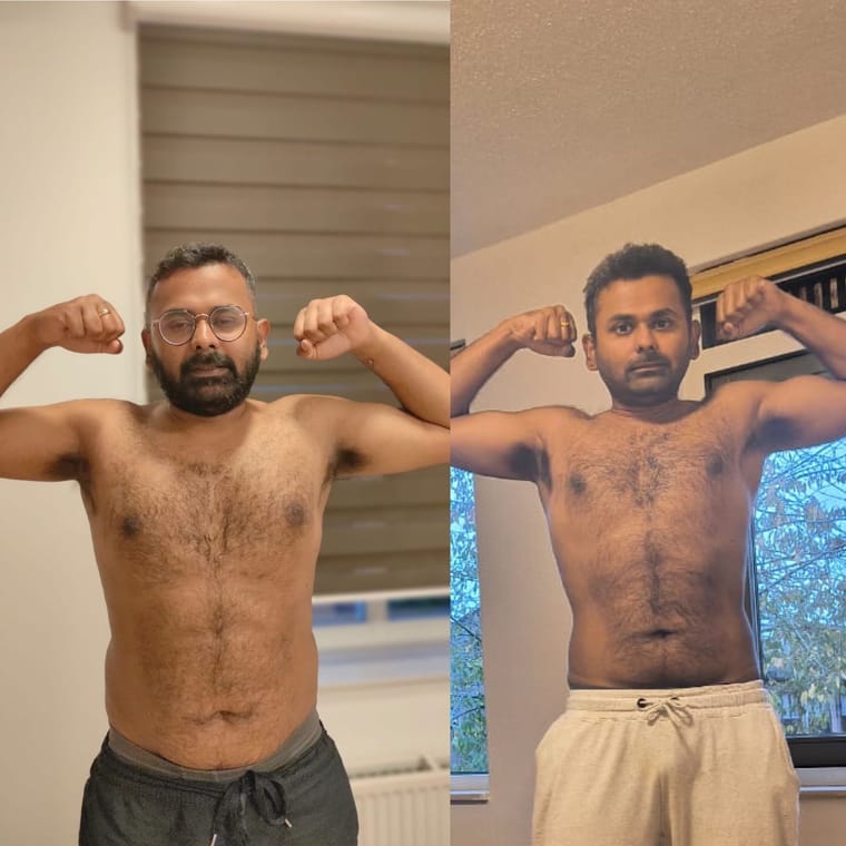 Ujwal's before and after client transformation